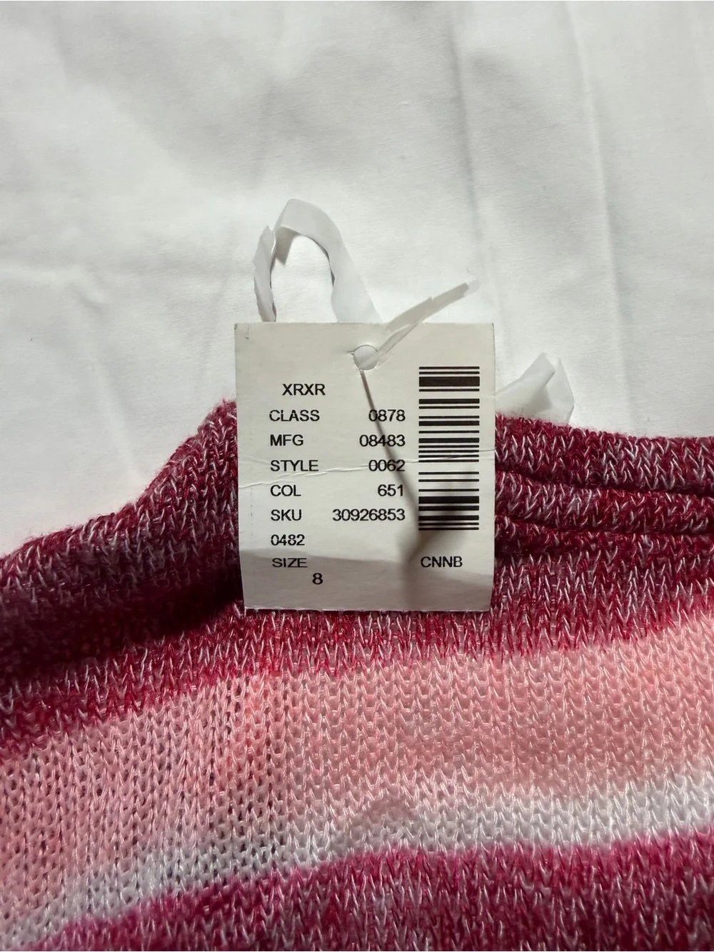 Justice Girls Open Front Cardigan Striped Pink Size 8